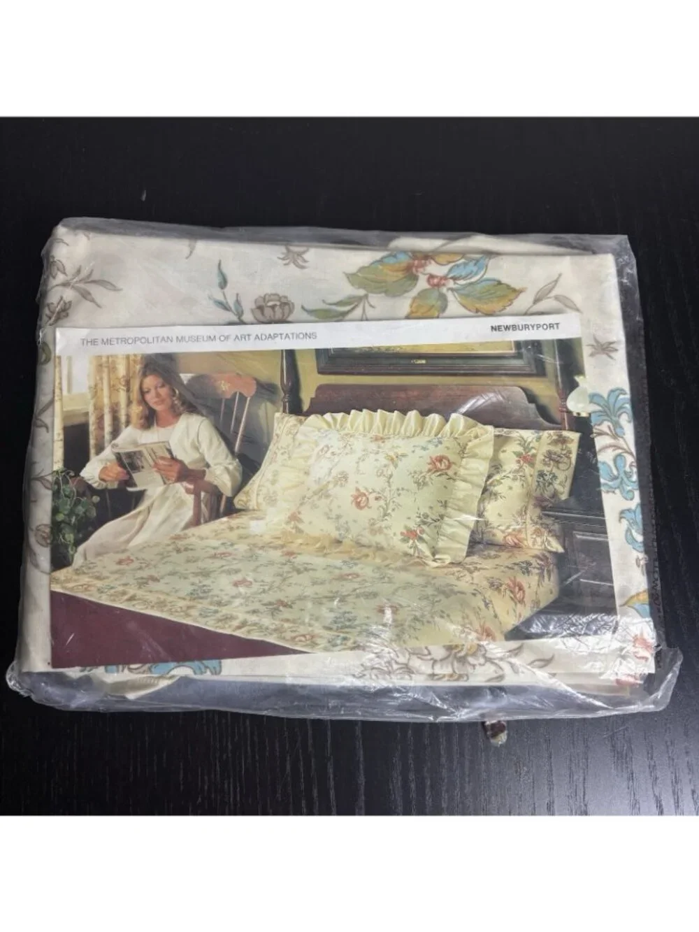 Vintage 70s SPRINGMAID Ruffled Standard Pillowcase Sham MOMA Ivory Floral Print